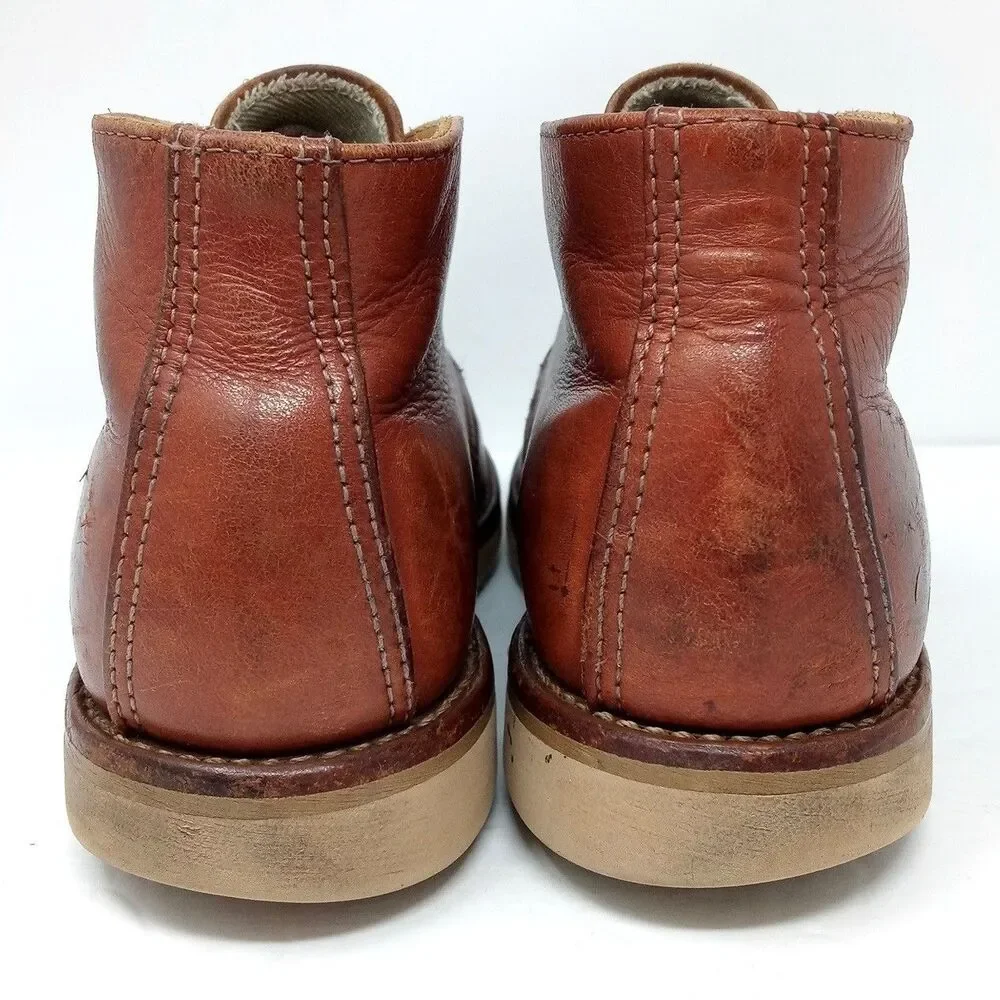 RED WING 595 Chukka Leather Boots Brown Mens Size 5.5 D Made In USA